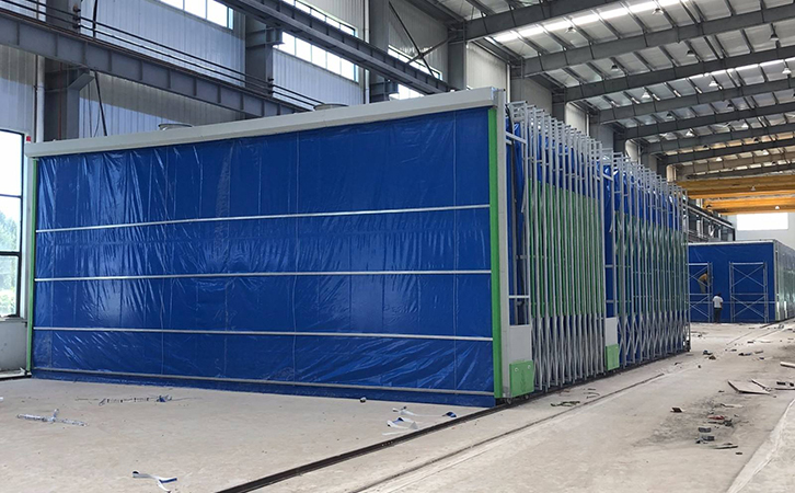 伸缩式喷漆房在涂装行业的应用